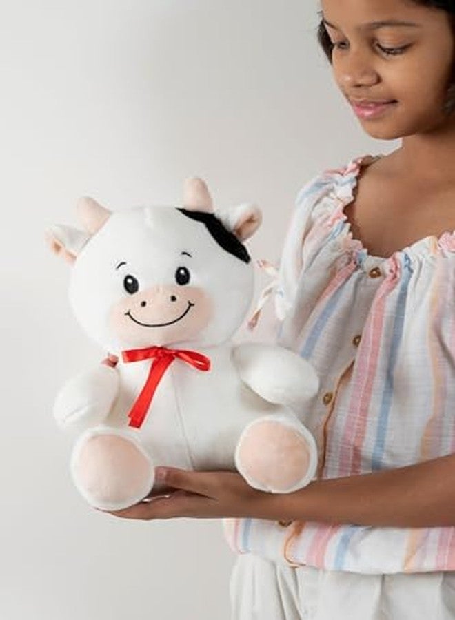 Dimpy Stuff White Plush Cow Soft Toy 25 cm (10") - Super Soft Cuddly Return Gift Boys Girls - Image 2